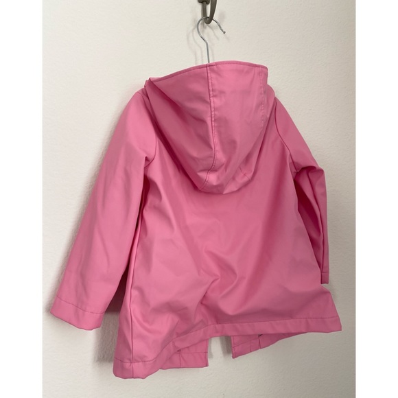SOLD     Baby Gap • Pink Floral Jersey Lined Hooded Rain Coat - Picture 13 of 16